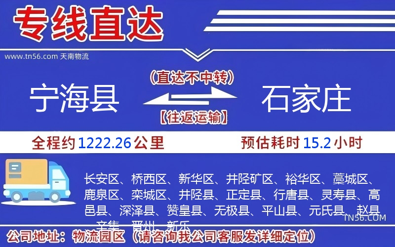 寧?？h到石家莊物流公司