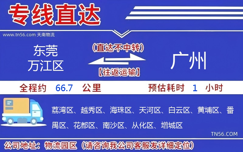 東莞萬(wàn)江區(qū)到廣州物流公司