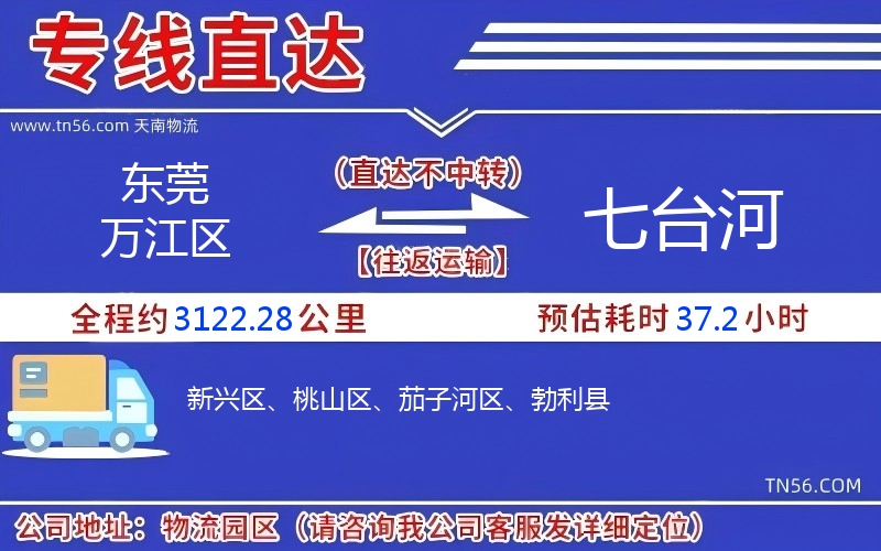 東莞萬江區(qū)到七臺河物流公司 東莞萬江區(qū)到七臺河物流公司